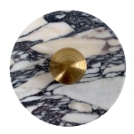 48h- Marmurowy, okrągły kinkiet ze złotym kołem / D:25 cm/ unikat- Lovetto
