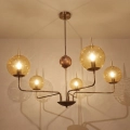 Designerska lampa ze szkła dmuchanego oraz mosiądzu/ mid century- Soleroni I
