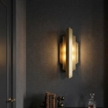Złoty, mosiężny kinkiet /modern/ art deco- Trifle