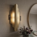 Złoty, mosiężny kinkiet /modern/ art deco- Trifle