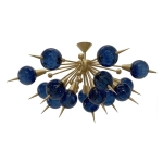 Unikatowa lampa z dmuchanego szkła i mosiądzu/ różne kolory i wykończenia- Aureole II