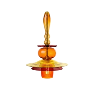 Nowoczesna lampa sufitowa/ szkło dmuchane/ pomarańcz/żółć/czerwień- Sambuco IV