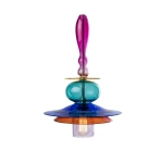 Lampa modern z dmuchanego ręcznie szkła/ granat/ fiolet/ morski- Sambuco IX