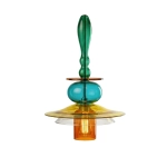 Lampa modern z dmuchanego ręcznie szkła/ zieleń/ pomarańcz- Sambuco X