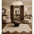 Autorski design Ornali- Wełniany dywan z falowanymi brzegami- oryginalny design- Faello I