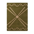 Autorski design by Ornali- Oryginalny, zielony dywan z wełny nowozelandzkiej- Lafaello II