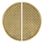 Złoty, mosiężny uchwyt w kształcie koła- komplet 27 cm- La Lina Gold