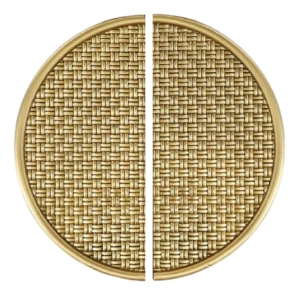 Złoty, mosiężny uchwyt w kształcie koła- komplet 27 cm- La Lina Gold