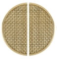 Złoty, mosiężny uchwyt w kształcie koła- komplet 27 cm- La Lina Gold
