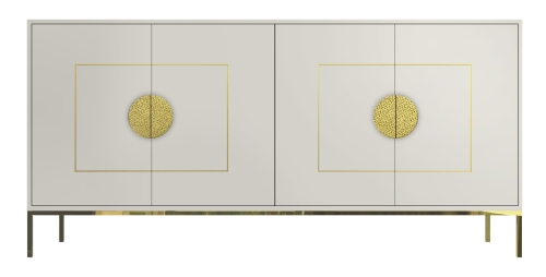 Artdecowa komoda z frontami ze złotymi ramkami- Unicello III